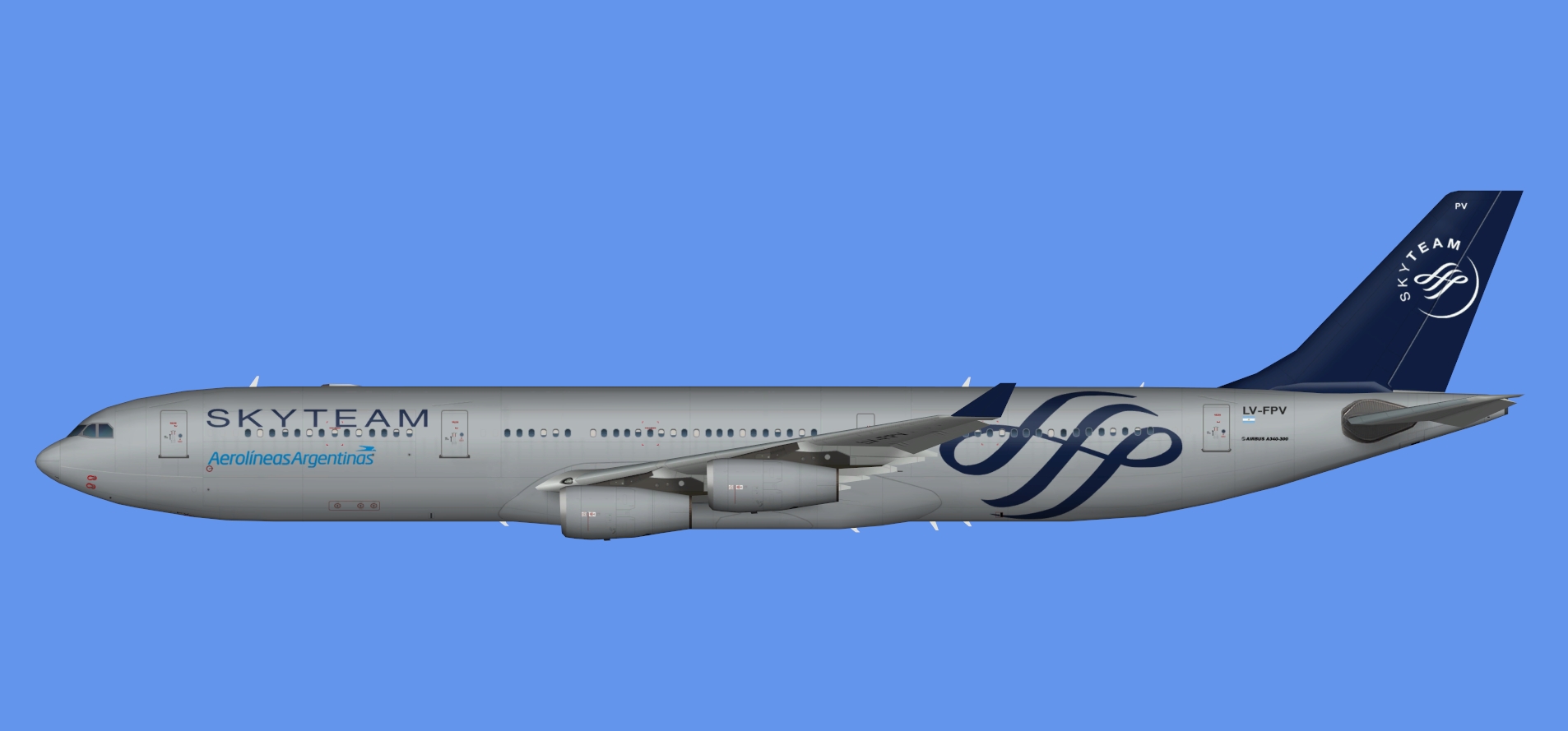 Aerolineas Argentinas A340-300 Skyteam (TFS)
