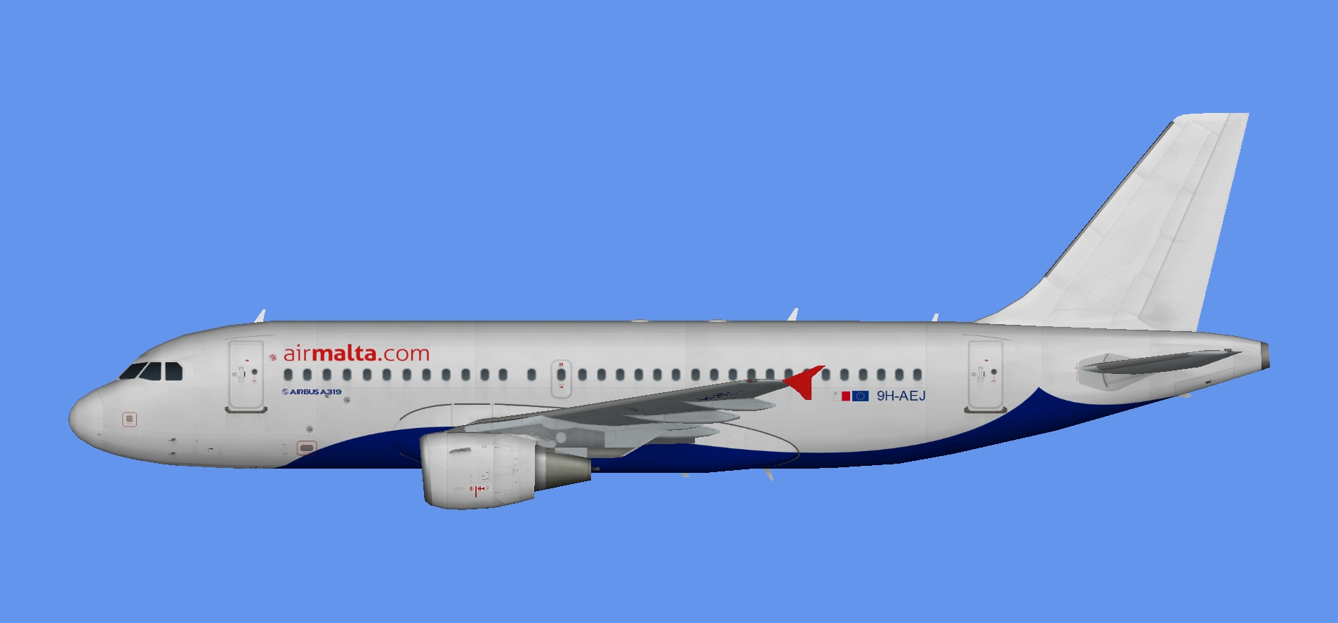 Air Malta A319 9H-AEJ (Atlantic Airways hybrid)