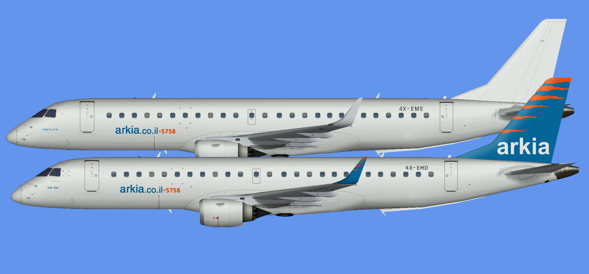 Arkia Airlines E-190 fleet