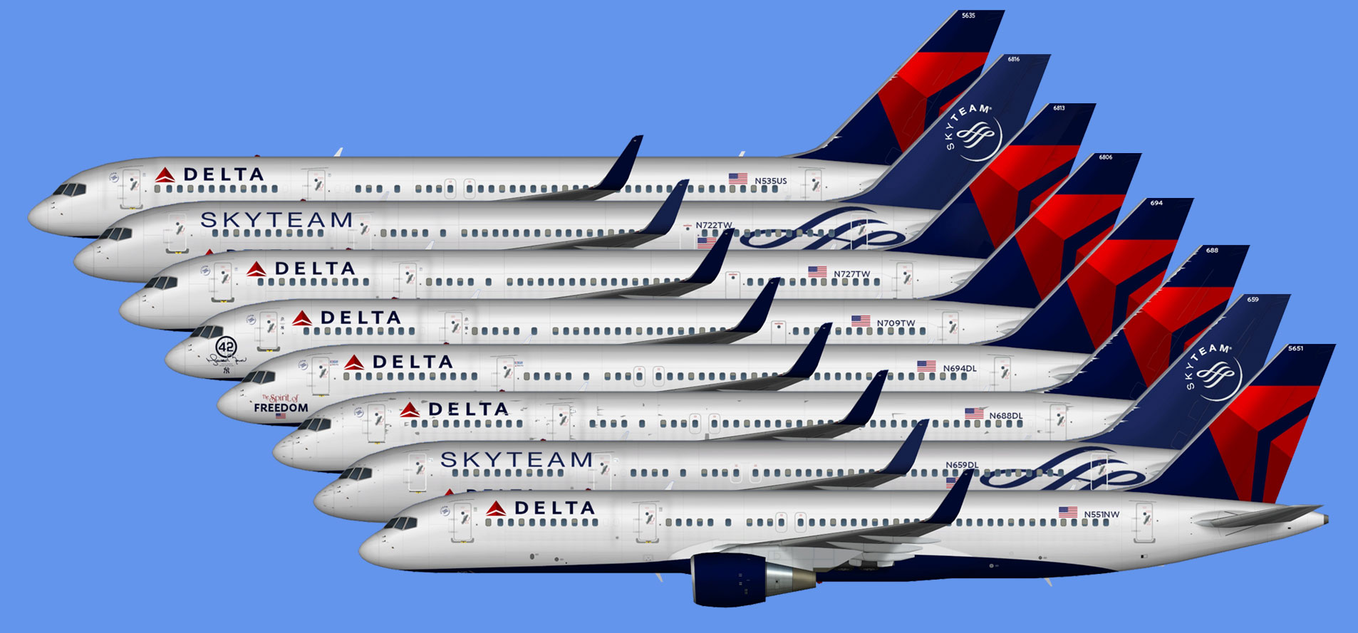 Delta Boeing 757-200 (winglets)