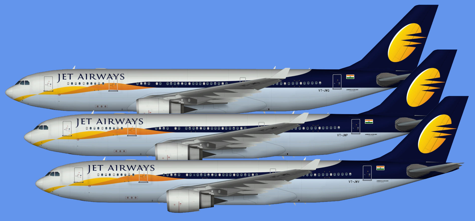 Jet Airways A330-200 (TFS)