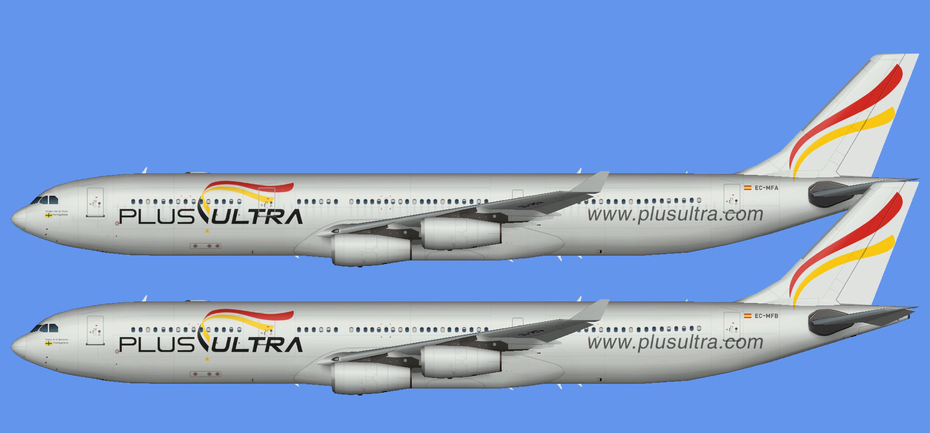 Plus Ultra A340 fleet (tfs)