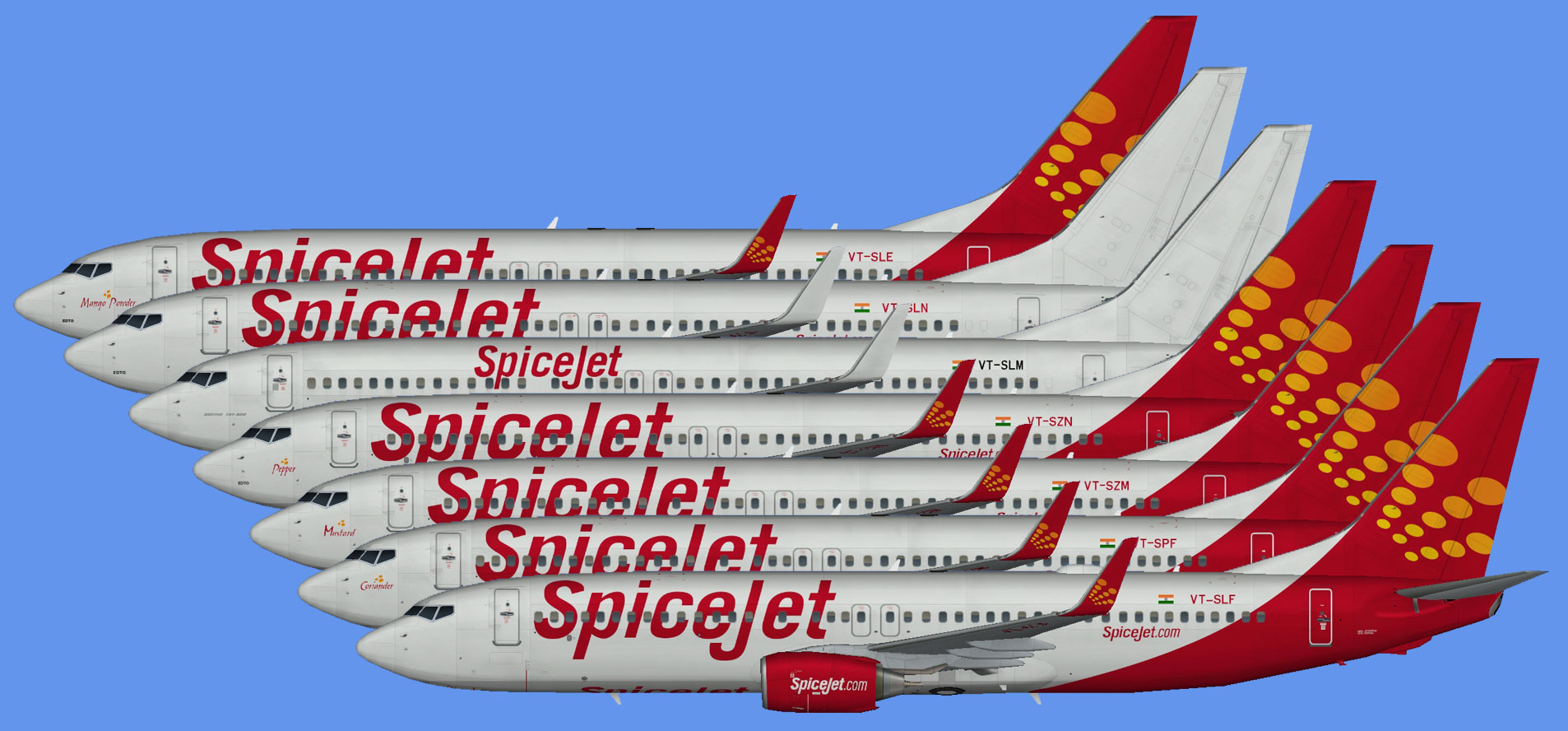 Spicejet 737-800 fleet -part1