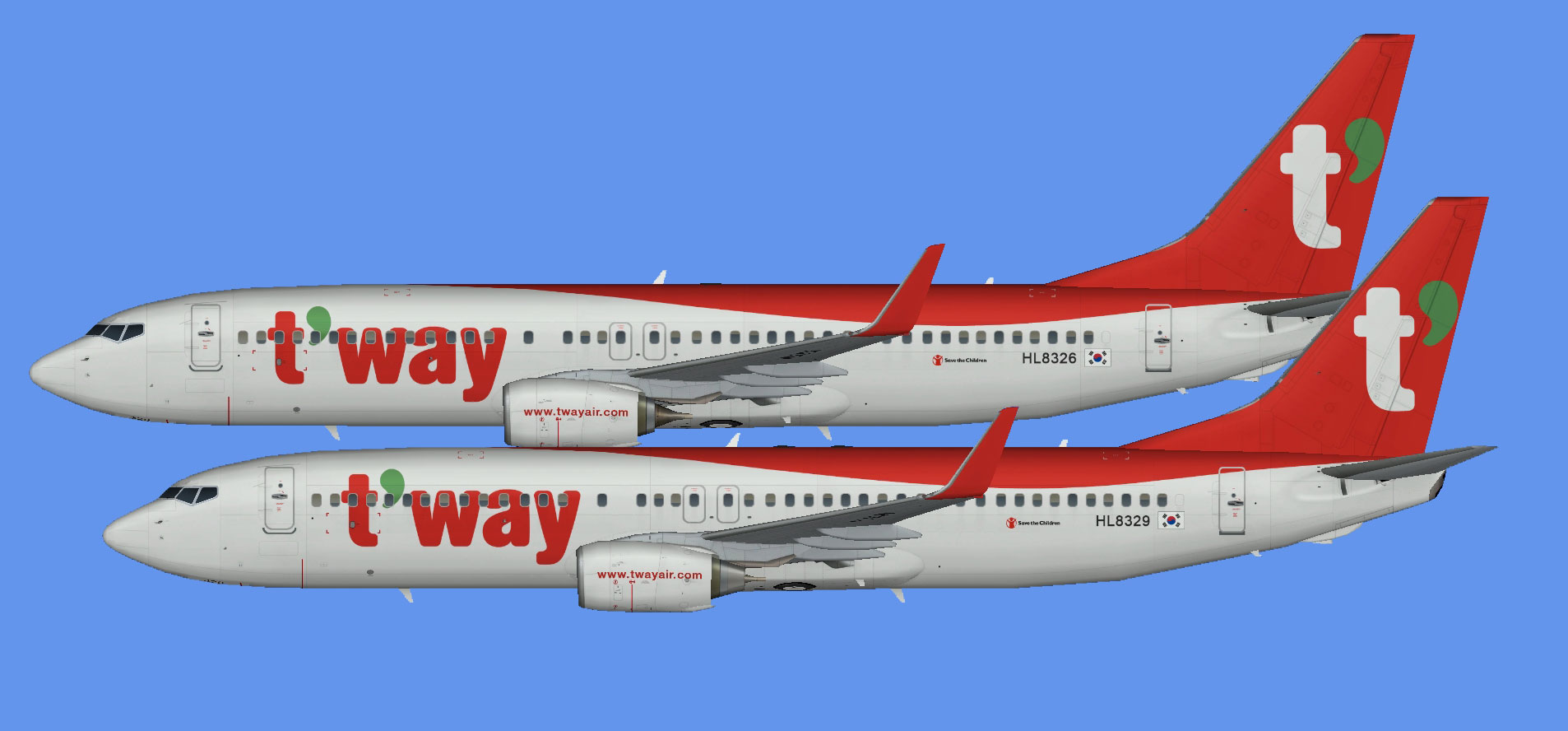 T'way Air 737-800 (NC)