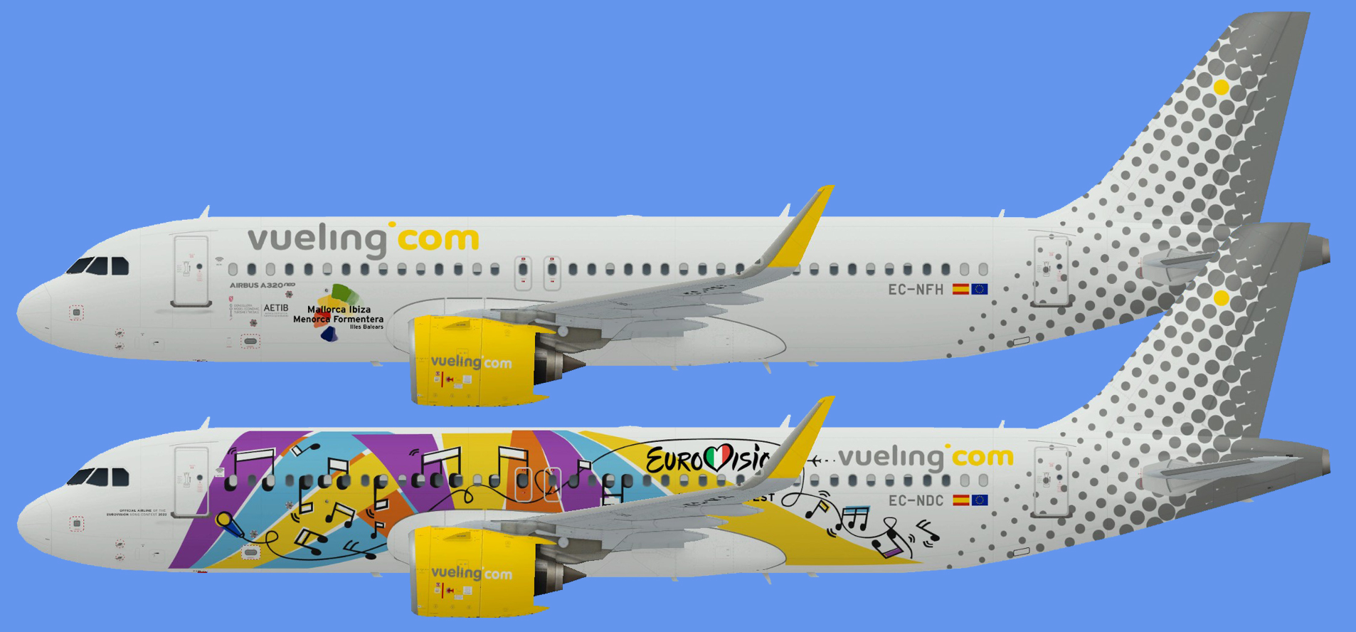 Vueling Airbus A320 NEO Logojets